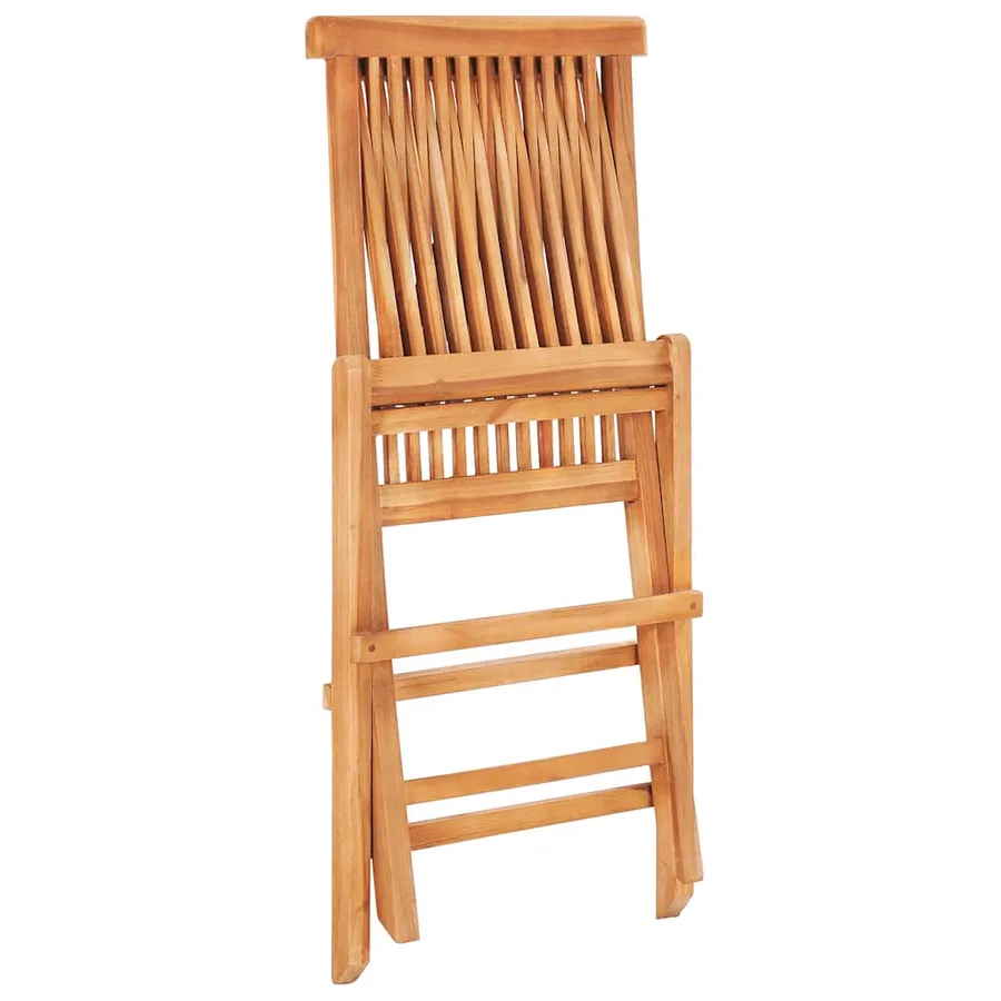 Ensemble de bistro 3pcs avec coussins crème Bois de teck massif - 7