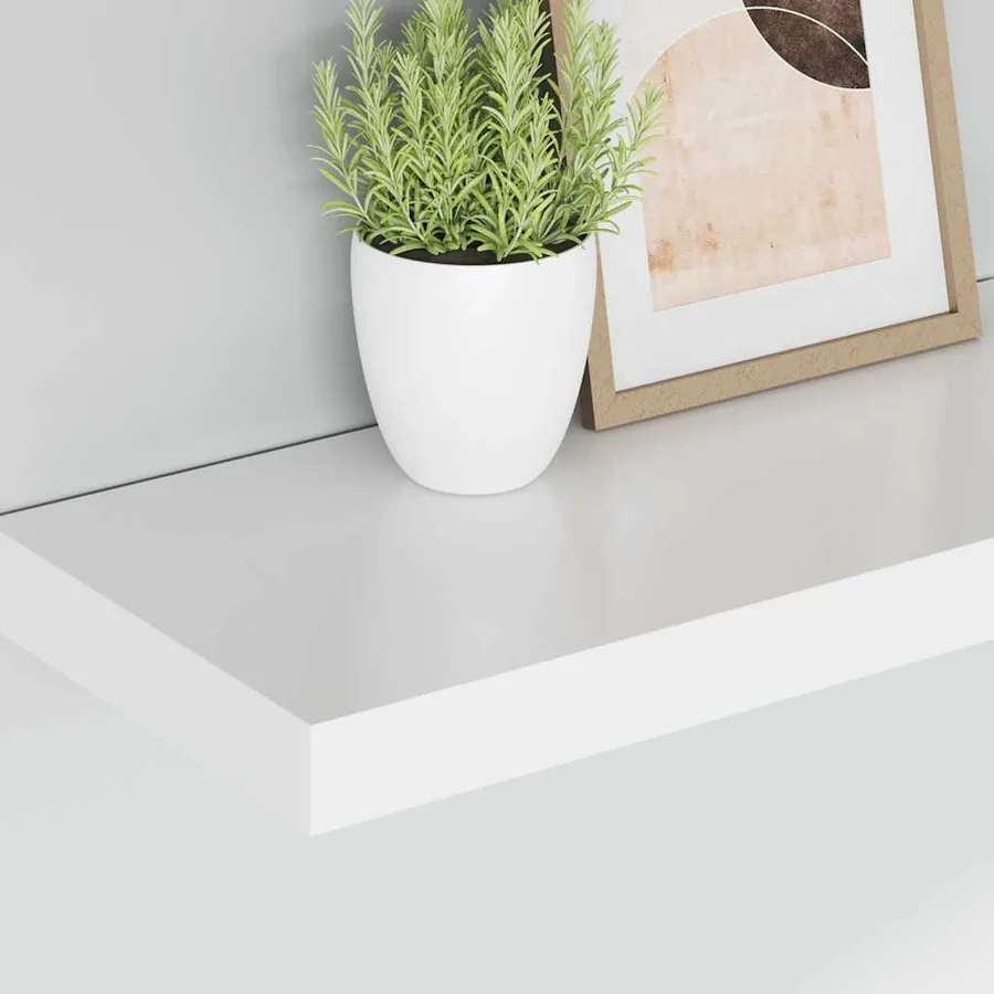 Étagères murales flottantes 2 pcs blanc 50x23,5x3,8 cm MDF - 4