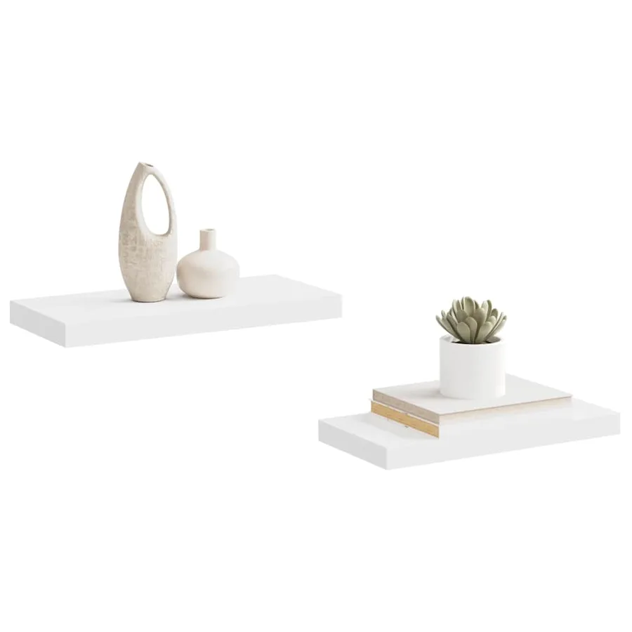 Étagères murales flottantes 2 pcs blanc 50x23,5x3,8 cm MDF - 5