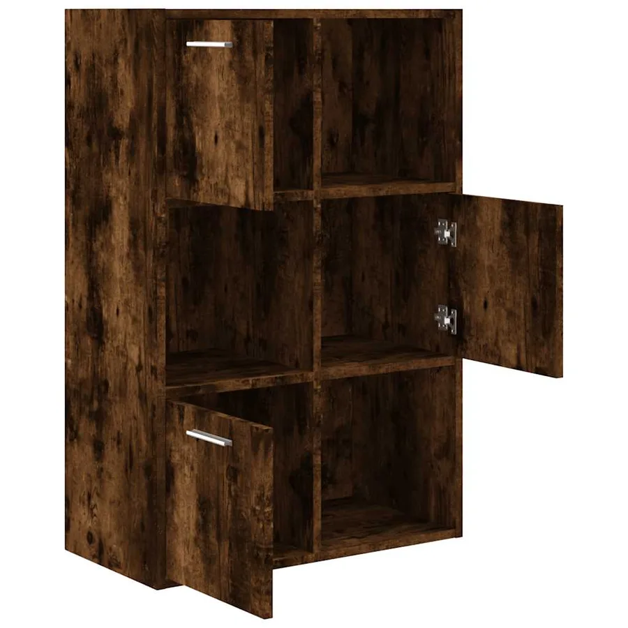Armoire de rangement Chêne fumé 60x29,5x90 cm - 6