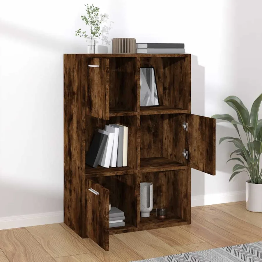 Armoire de rangement Chêne fumé 60x29,5x90 cm - 7