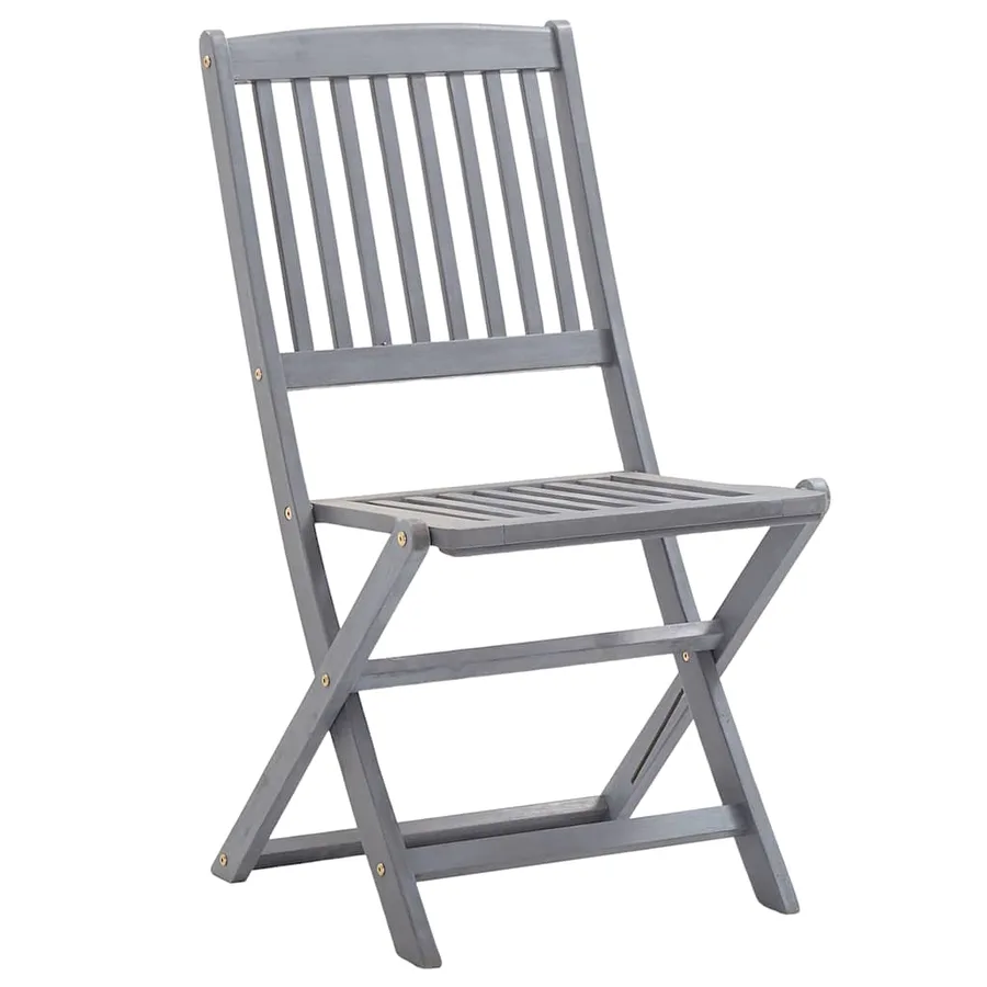 Chaises pliables d'extérieur lot de 8 et coussins Bois d'acacia - 3