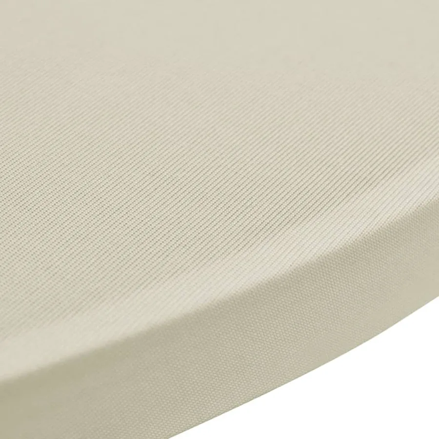 Housse de table Ø 60 cm Crème extensible 2 pcs - 4