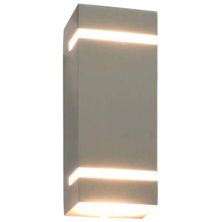 Appliques murales d'extérieur 2 pcs 35 W Argenté Rectangulaire - 2
