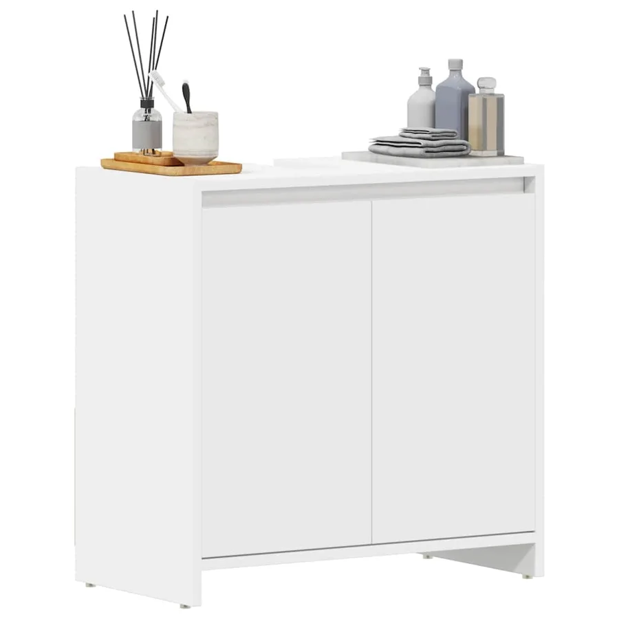 Armoire de salle de bain Blanc 60x33x61 cm Bois d'ingénierie - 4