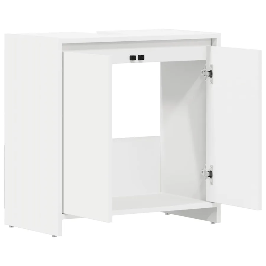 Armoire de salle de bain Blanc 60x33x61 cm Bois d'ingénierie - 5