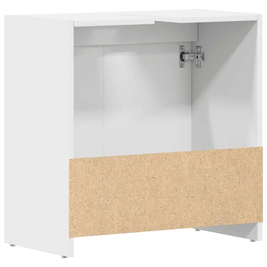 Armoire de salle de bain Blanc 60x33x61 cm Bois d'ingénierie - 8