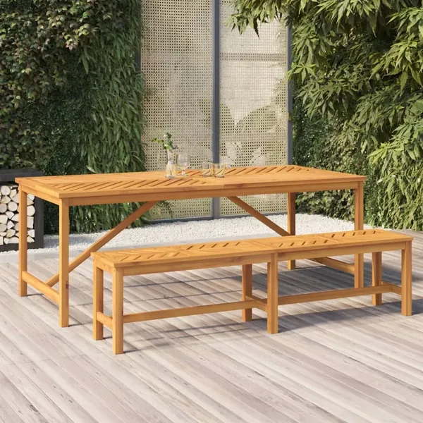 Banc de jardin 180 cm bois massif d'acacia