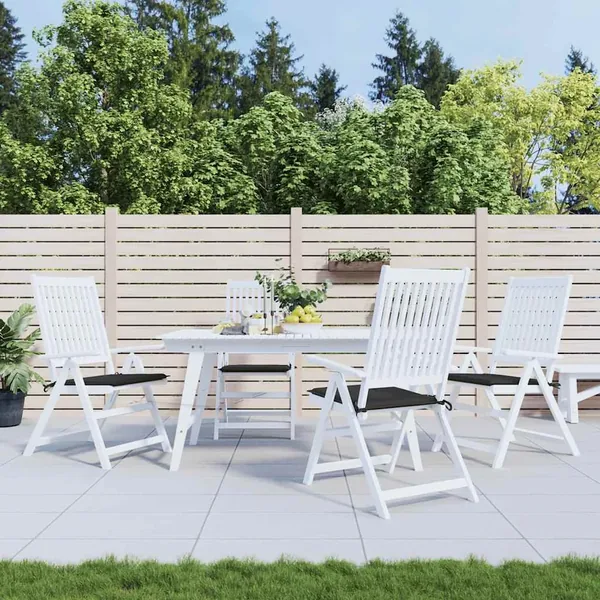 Coussins de chaise jardin lot de 4 noir 50x50x4 cm tissu oxford