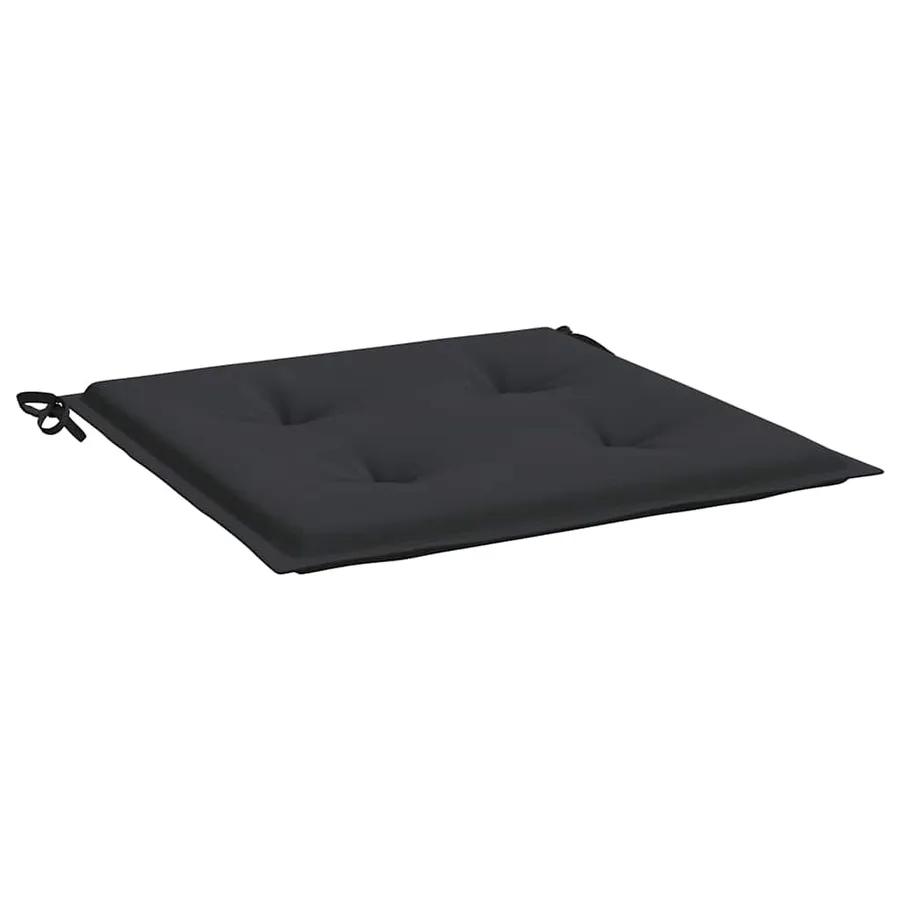 Coussins de chaise jardin lot de 4 noir 50x50x4 cm tissu oxford - 4