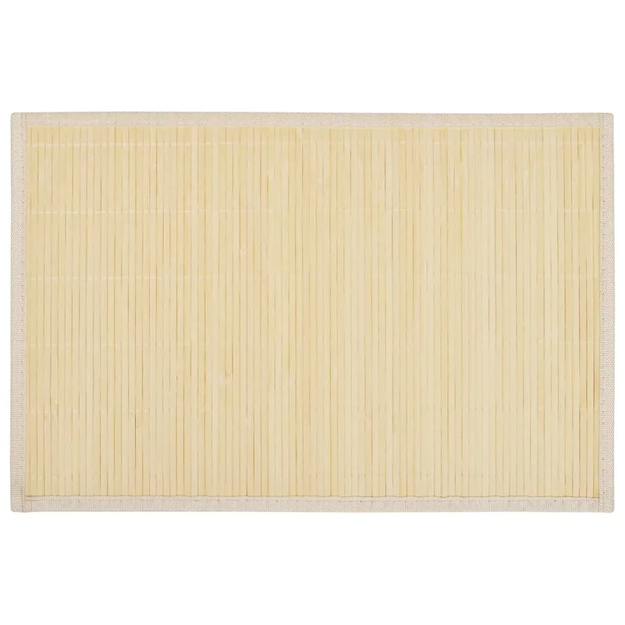 6 Napperons en bambou 30 x 45 cm Nature - 2