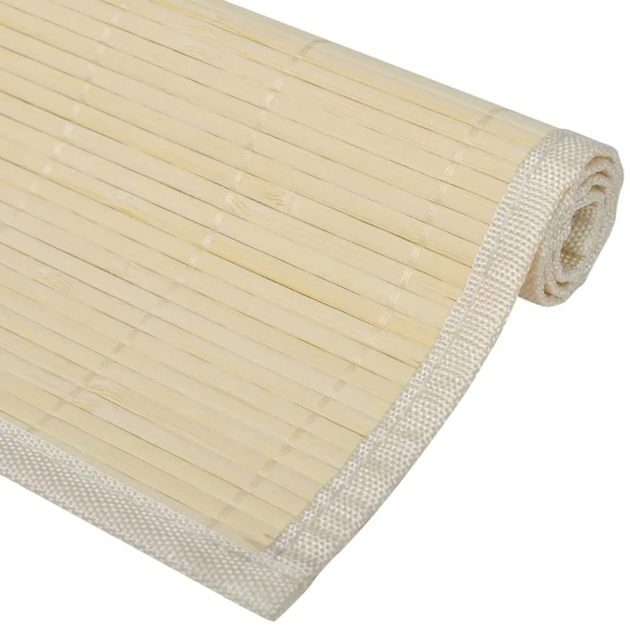 6 Napperons en bambou 30 x 45 cm Nature - 4