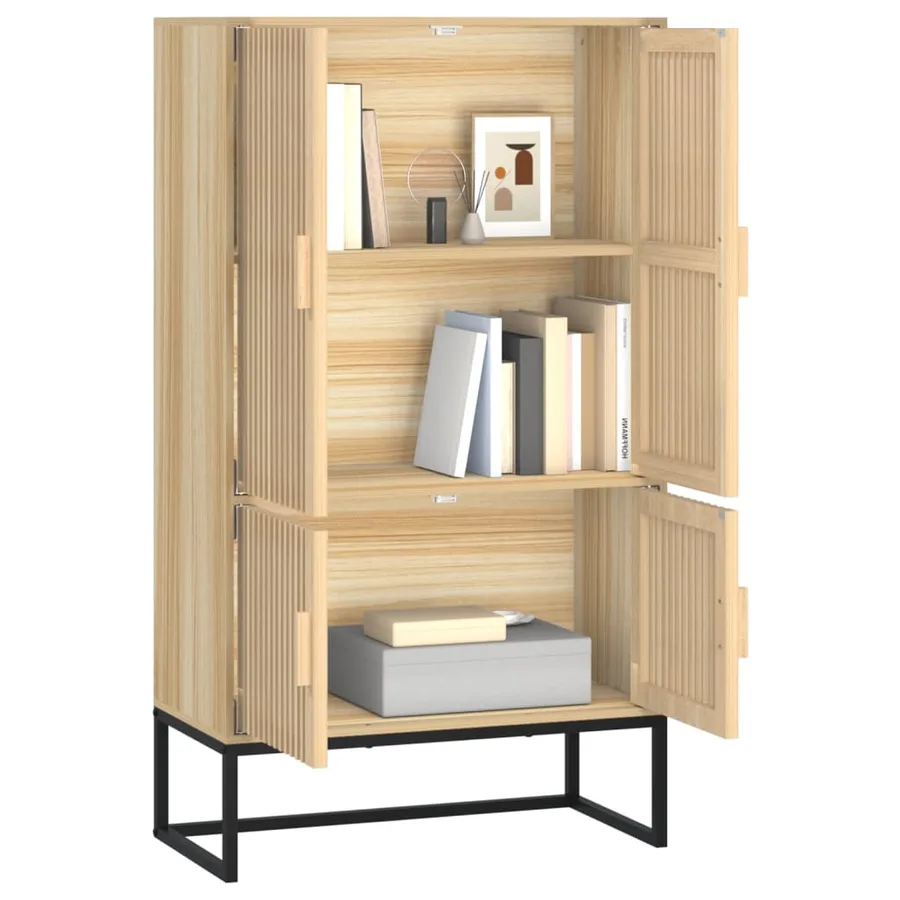 Buffet haut 70x35x125 cm bois d'ingénierie - 3