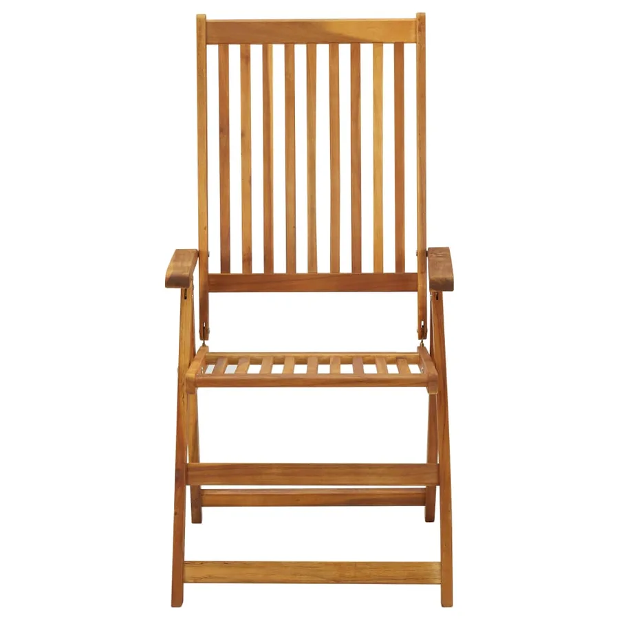 Chaises inclinables de jardin lot de 3 Bois solide d'acacia - 2