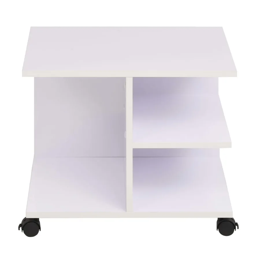 Étagère à roulettes 50x35x42 cm Blanc - 2