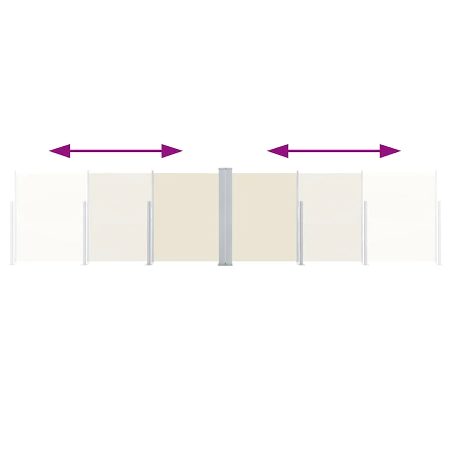 Auvent latéral rétractable Crème 120 x 600 cm - 6