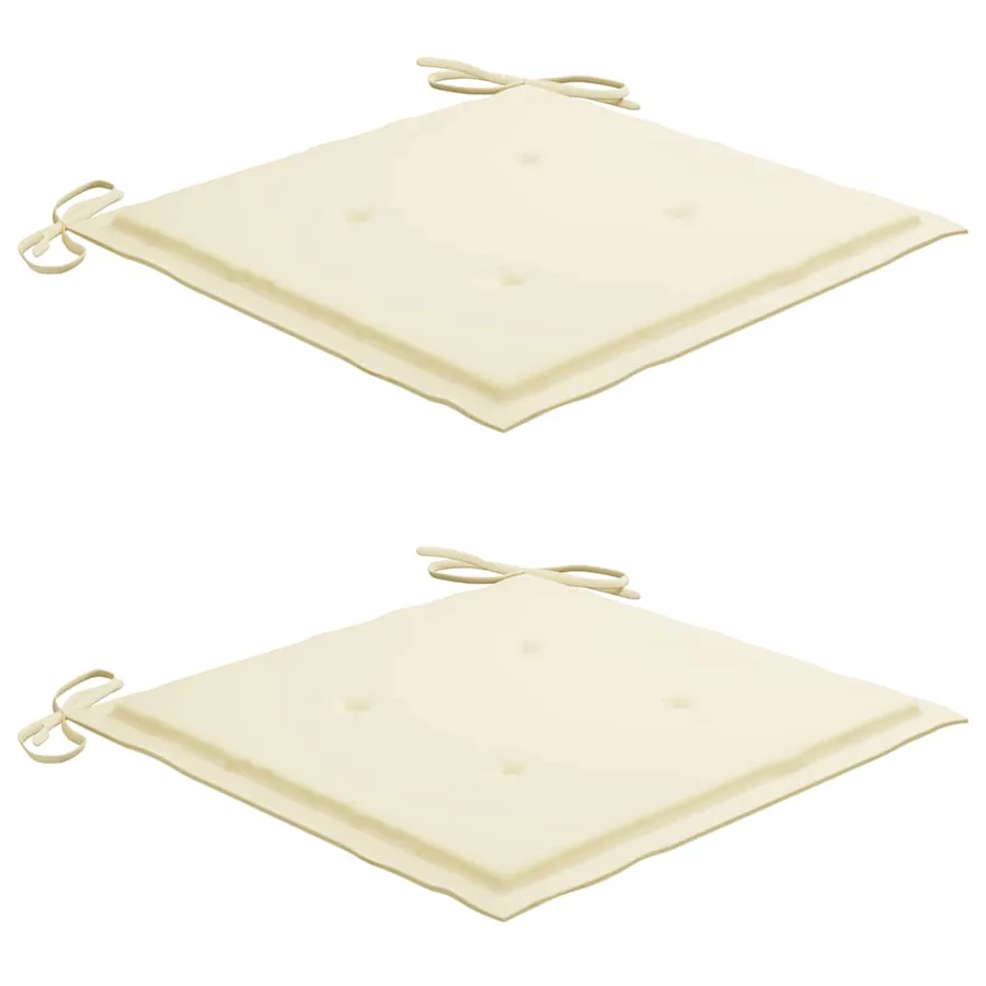 Chaises pliables de jardin lot de 2 avec coussins Bambou - 7