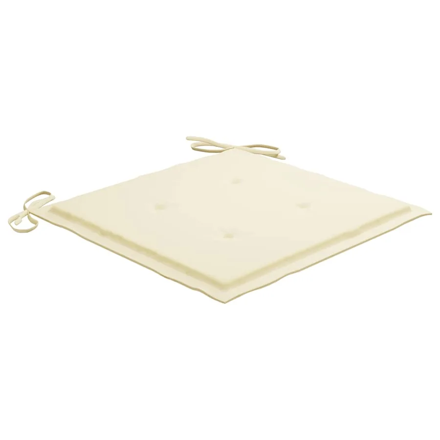 Chaises pliables de jardin lot de 2 avec coussins Bambou - 8