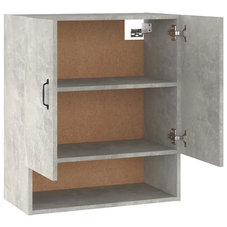 Armoire murale Gris béton 60x31x70 cm Bois d'ingénierie - 7