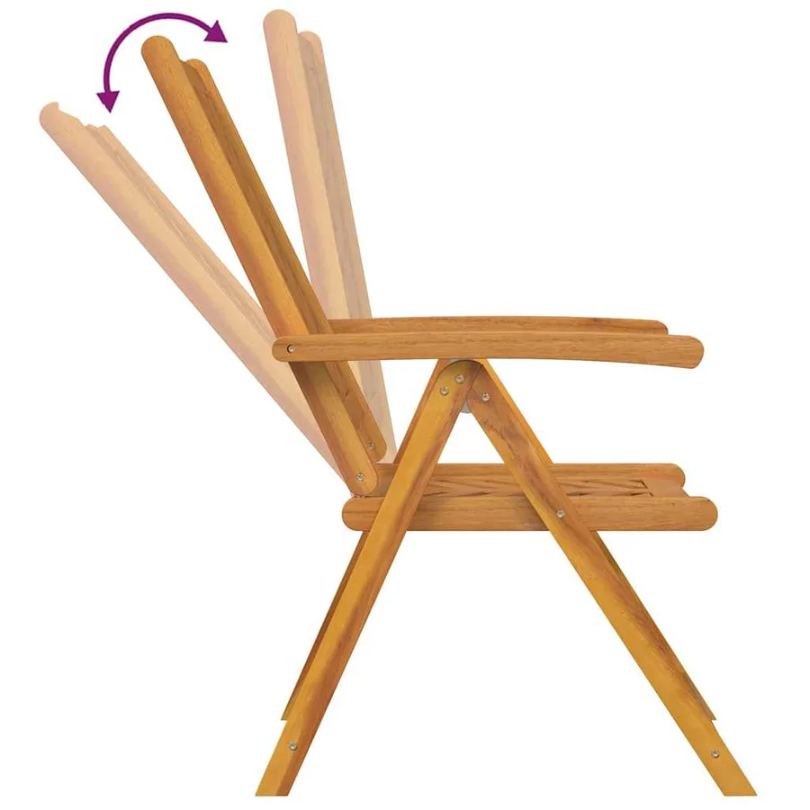 Ensemble de salle à manger pour jardin 7 pc Marron - 11