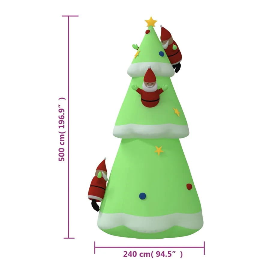 Arbre de Noël gonflable avec LED 500 cm - 12