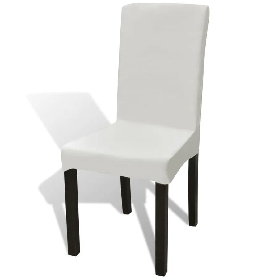 Housse de chaise droite extensible 4 pcs Crème - 2