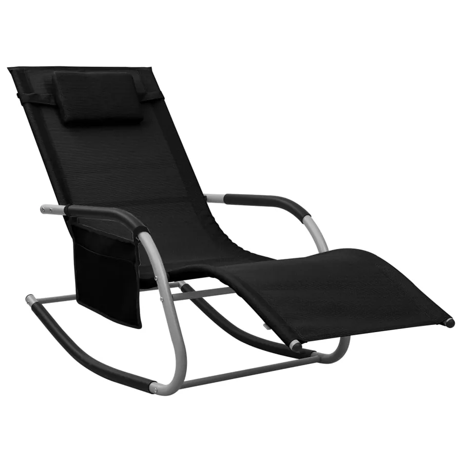 Chaise longue textilène crème et gris - 22