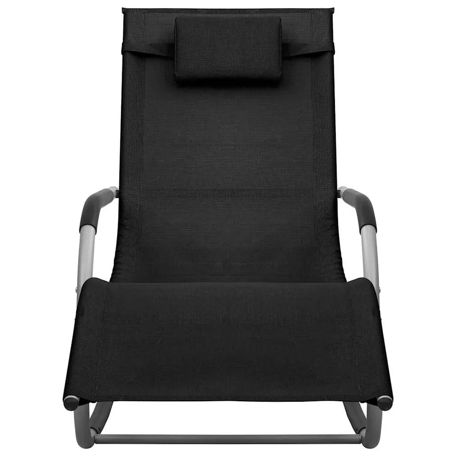 Chaise longue textilène crème et gris - 23