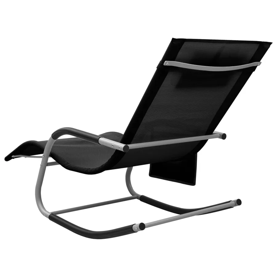 Chaise longue textilène crème et gris - 25