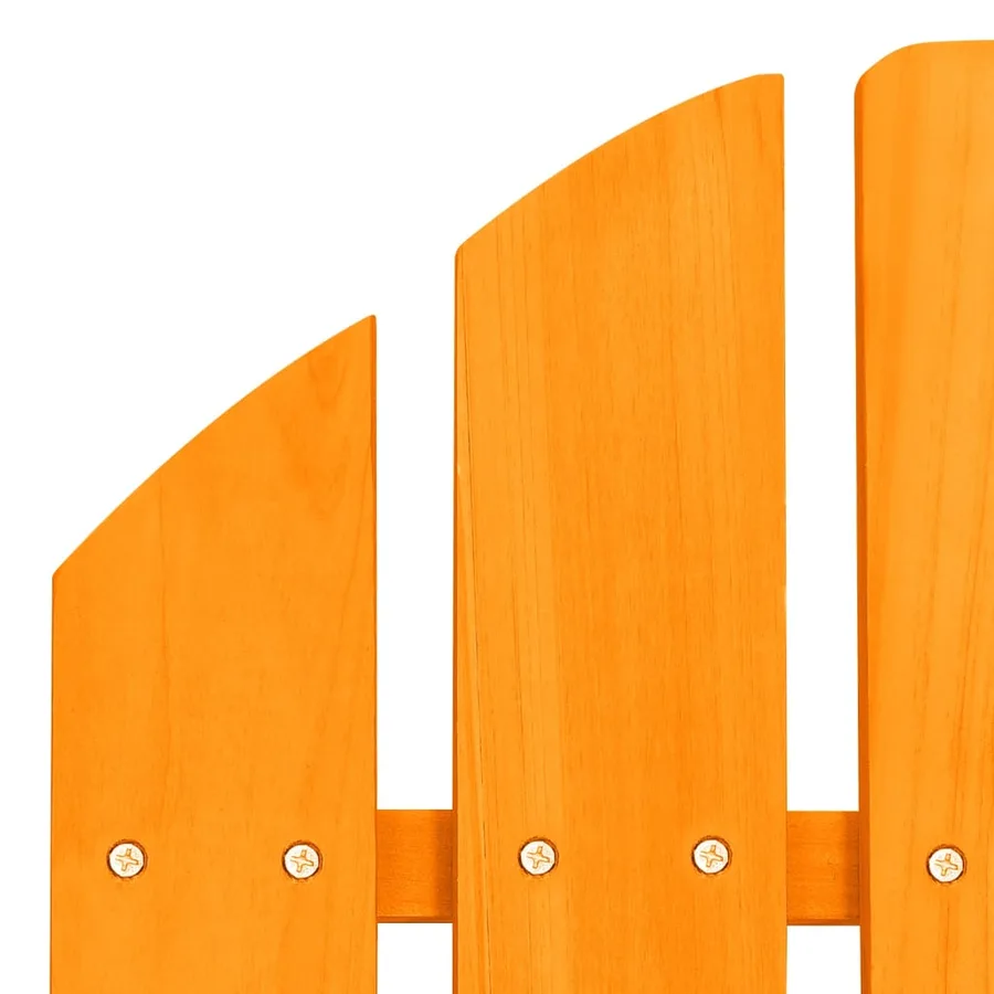 Chaise de jardin Adirondack avec pouf bois de sapin orange - 6