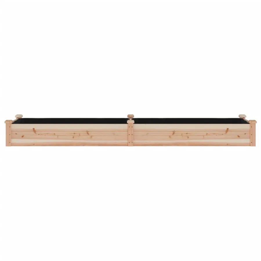 Lit surélevé de jardin doublure 240x60x25 cm bois massif sapin - 4