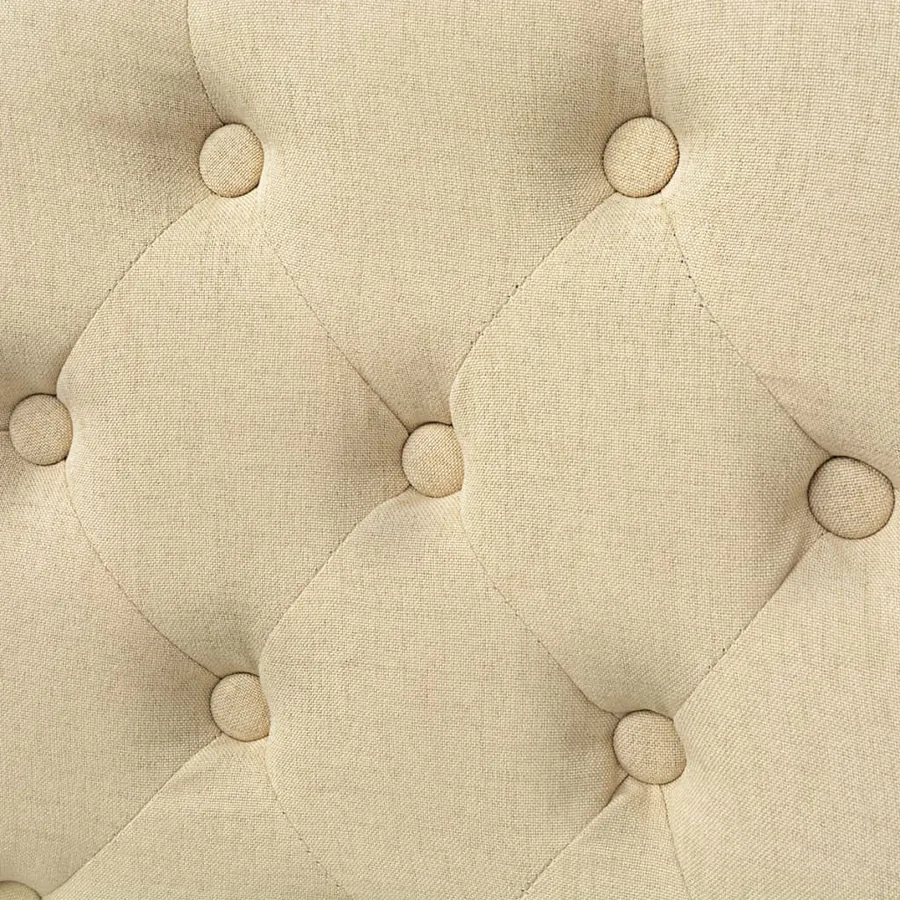 Chaises à manger lot de 6 crème tissu - 5
