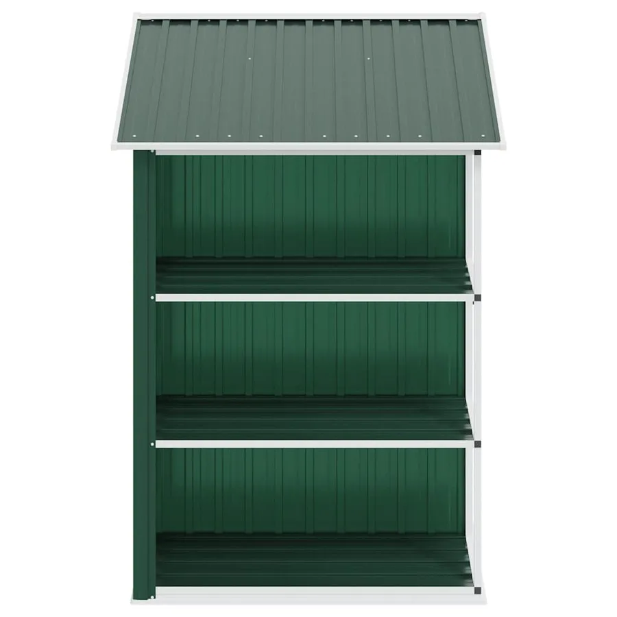Abri de jardin avec étagère Vert 205x130x183 cm Fer - 5