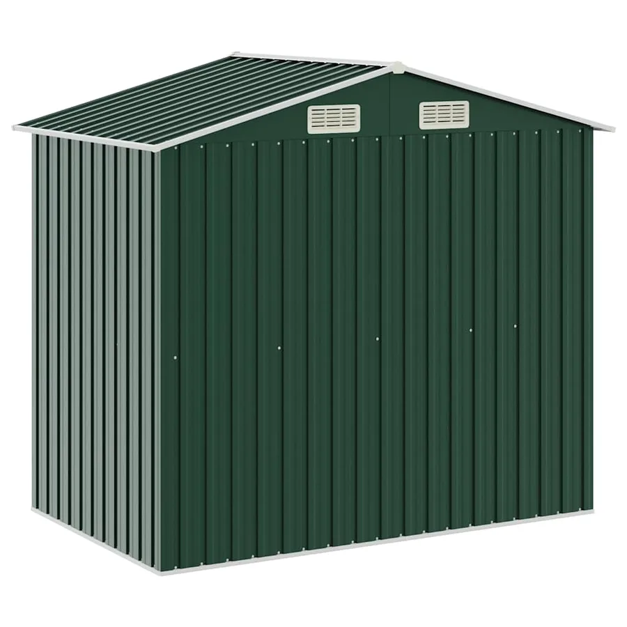 Abri de jardin avec étagère Vert 205x130x183 cm Fer - 6