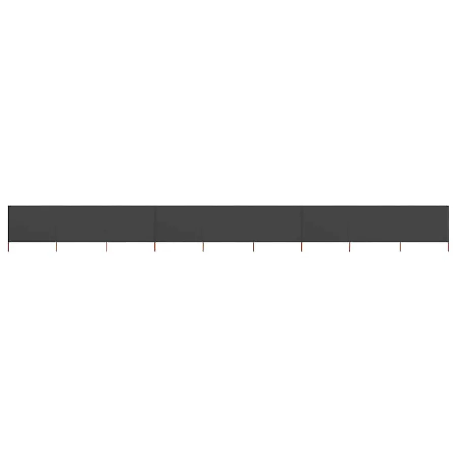 Paravent 9 panneaux Tissu 1200 x 160 cm Anthracite