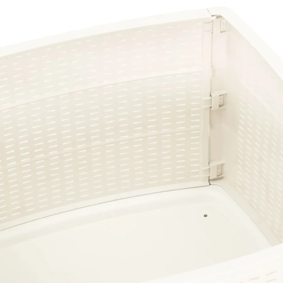 Table de jardin Blanc 53x53x40 cm Plastique - 7
