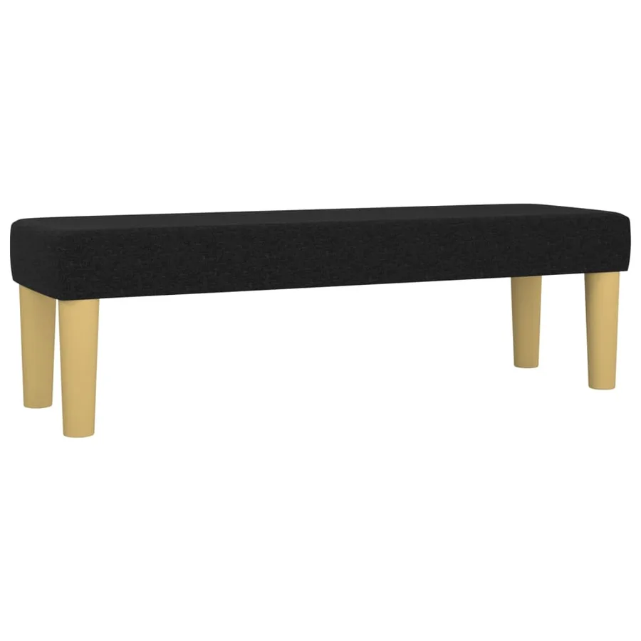 Banc Noir 100x30x30 cm Tissu - 2