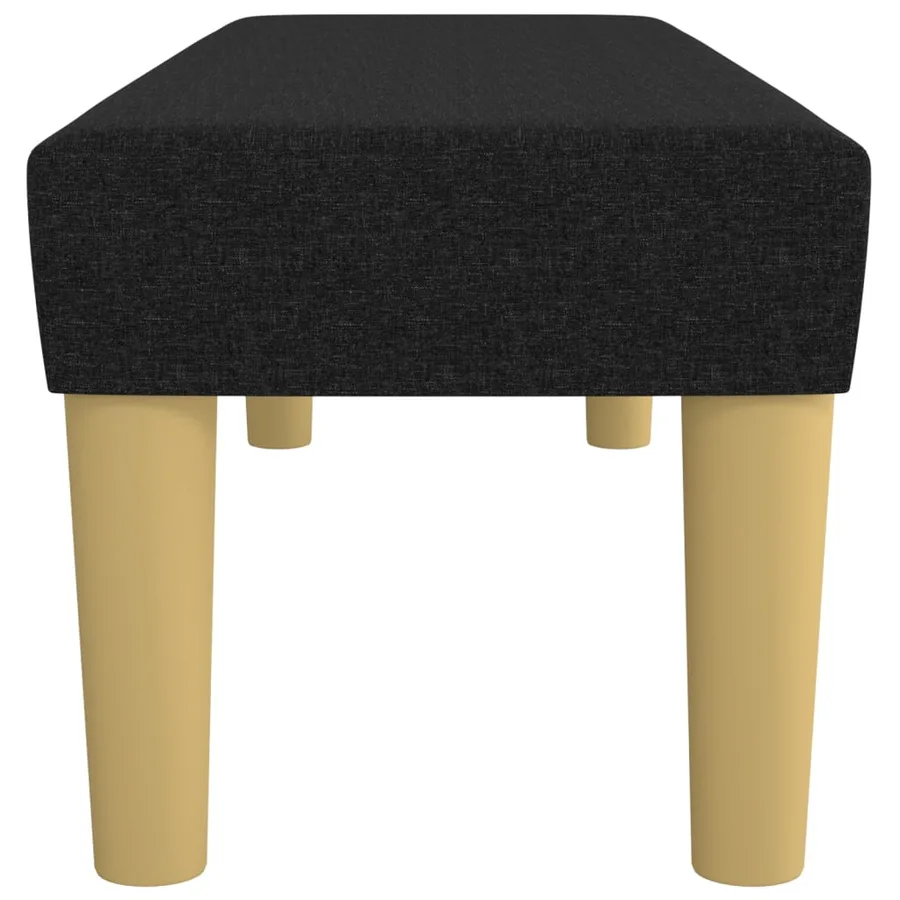 Banc Noir 100x30x30 cm Tissu - 4