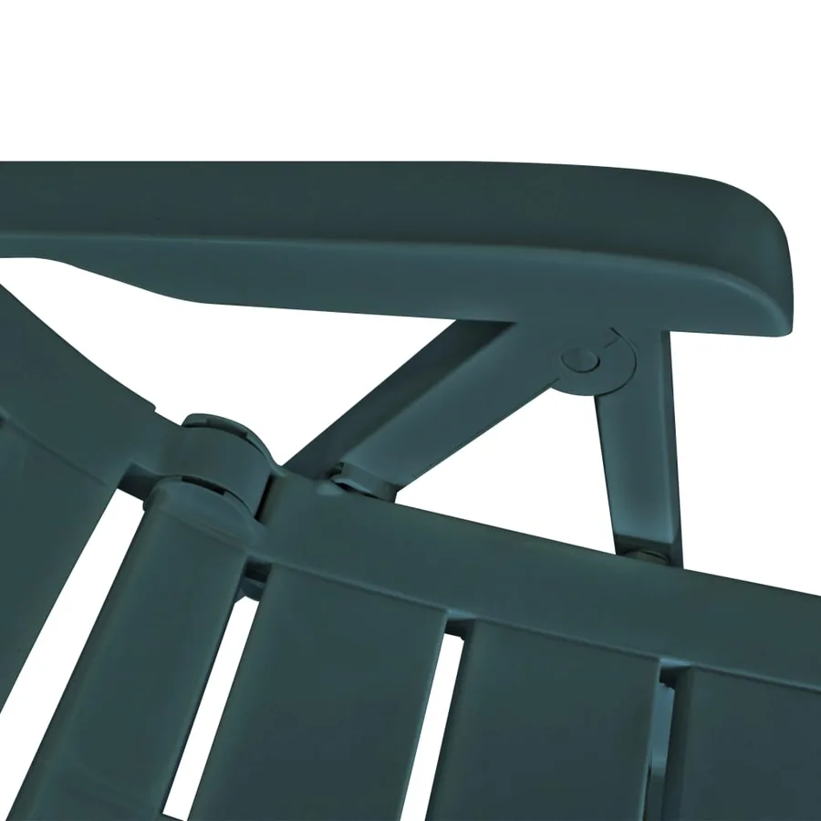 Chaises inclinables de jardin lot de 4 Plastique Vert - 7
