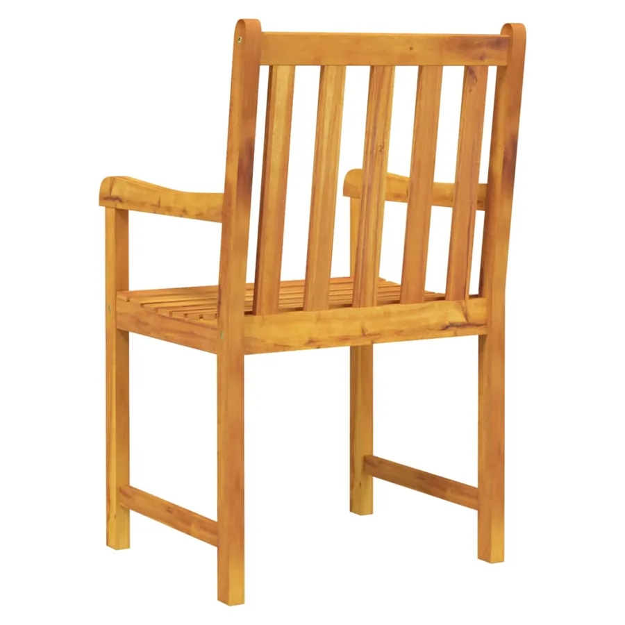 Chaises de jardin 2 pcs Naturel Bois d'Acacia Massif - 6