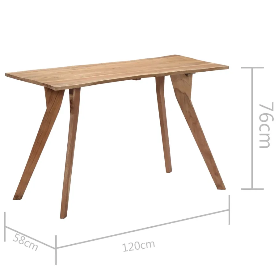 Table de salle à manger 120x58x76 cm Bois d'acacia solide - 8