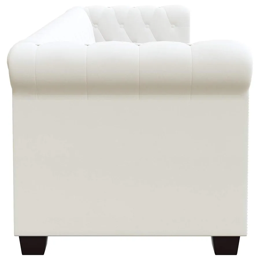 Canapé Chesterfield à 2 places et à 3 places blanc - 7