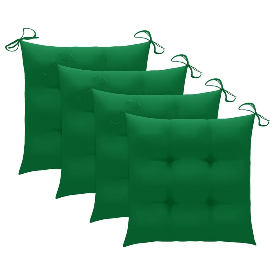Chaises à manger de jardin avec coussins lot de 3 Acacia massif - 4