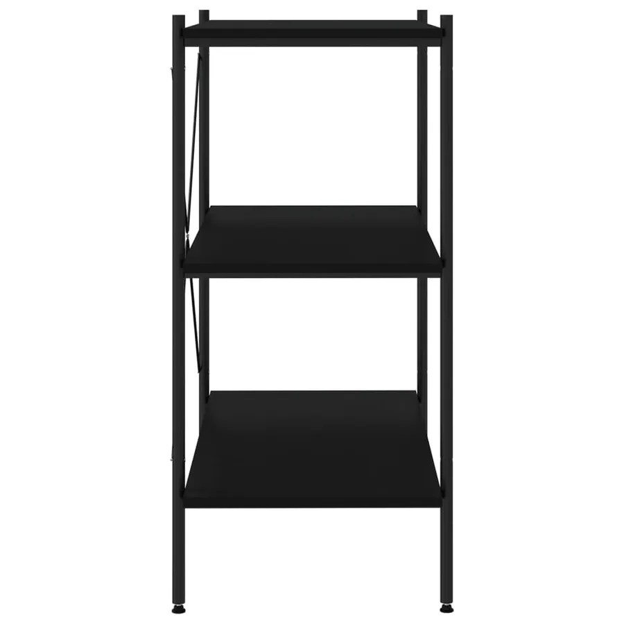 Étagère à 3 niveaux Noir 80x40x92 cm - 4
