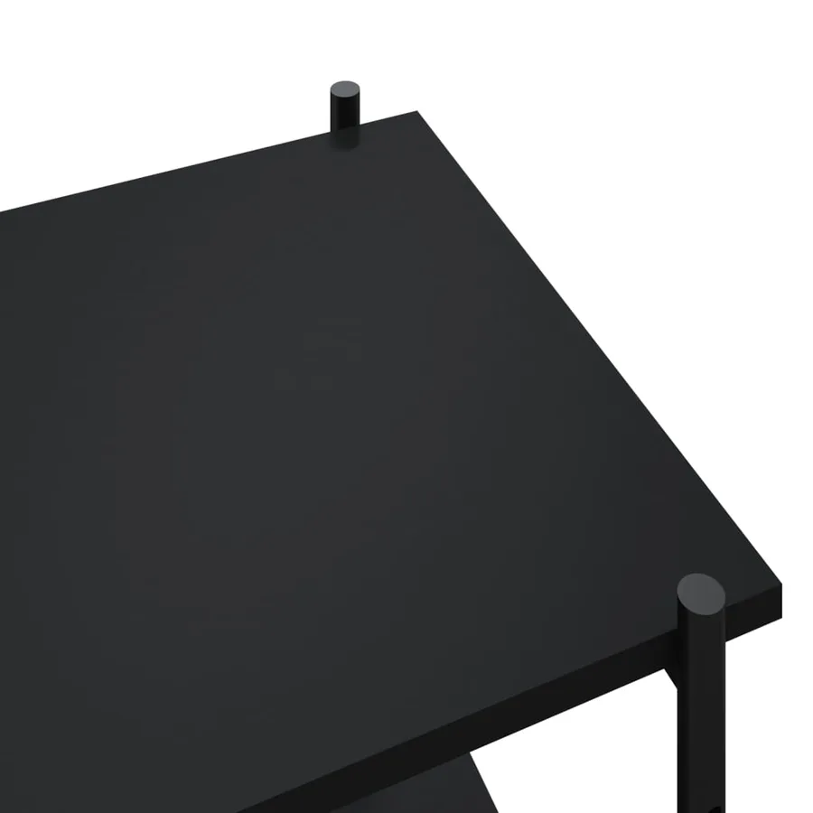 Étagère à 3 niveaux Noir 80x40x92 cm - 6