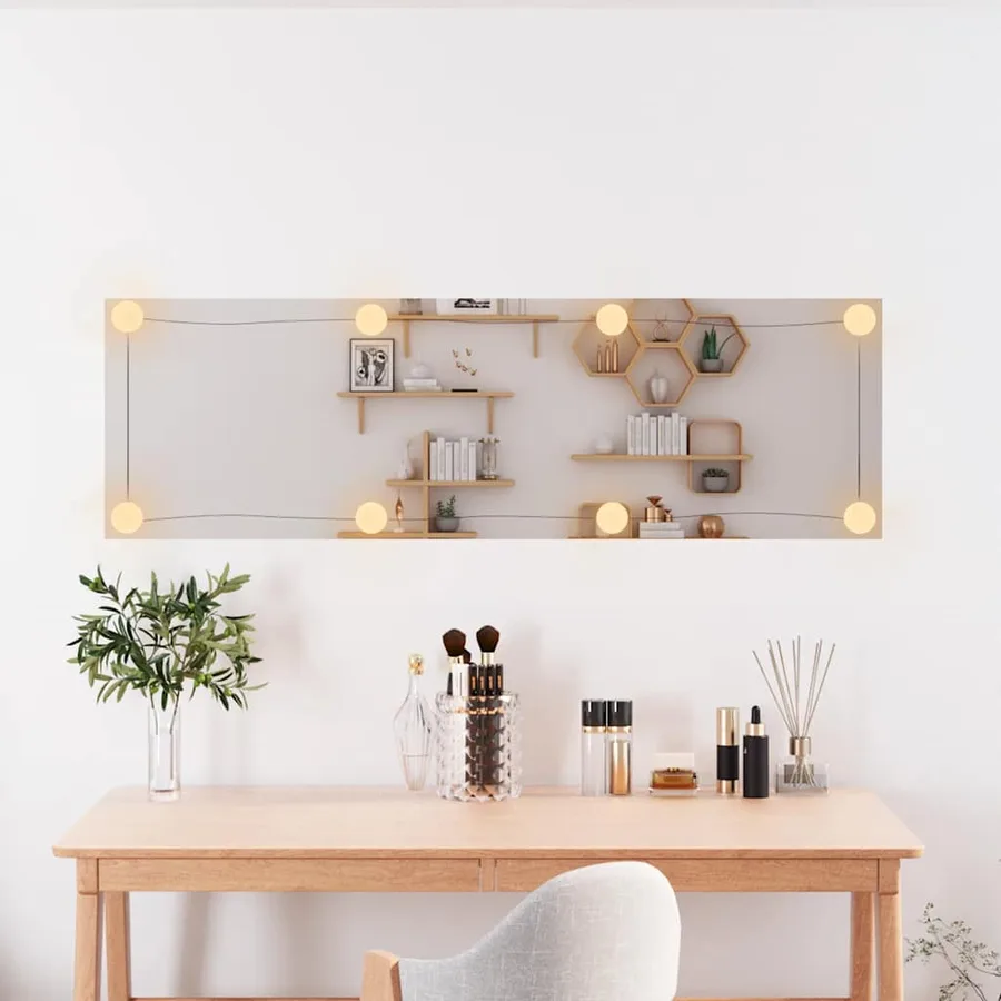 Miroir mural avec lumières LED 30x100 cm verre rectangulaire - 3