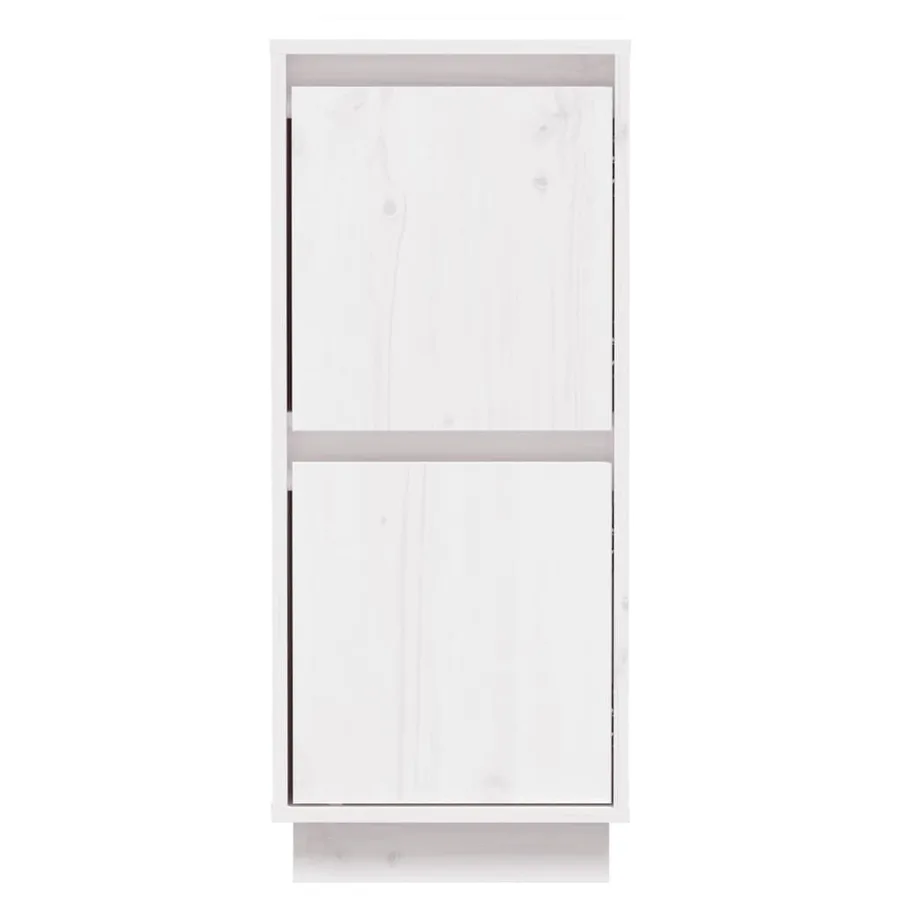 Buffets 2 pcs Blanc 31,5x34x75 cm Bois massif de pin - 5