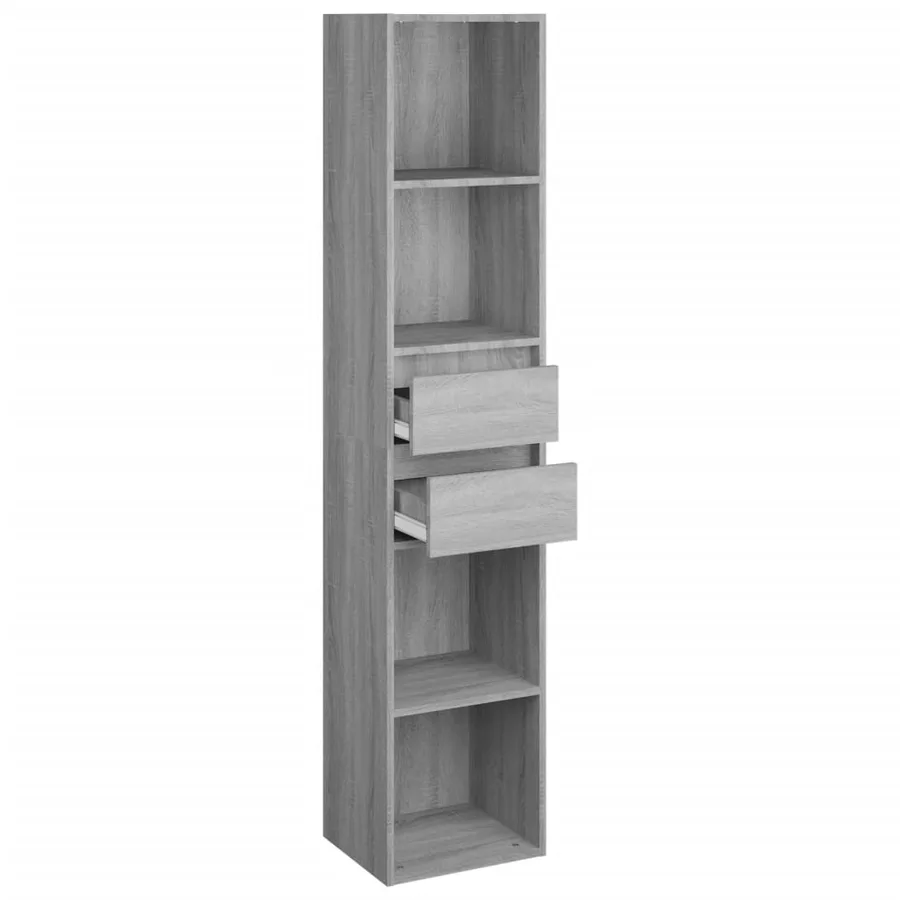 Bibliothèque Sonoma gris 36x30x171 cm Bois d'ingénierie - 5