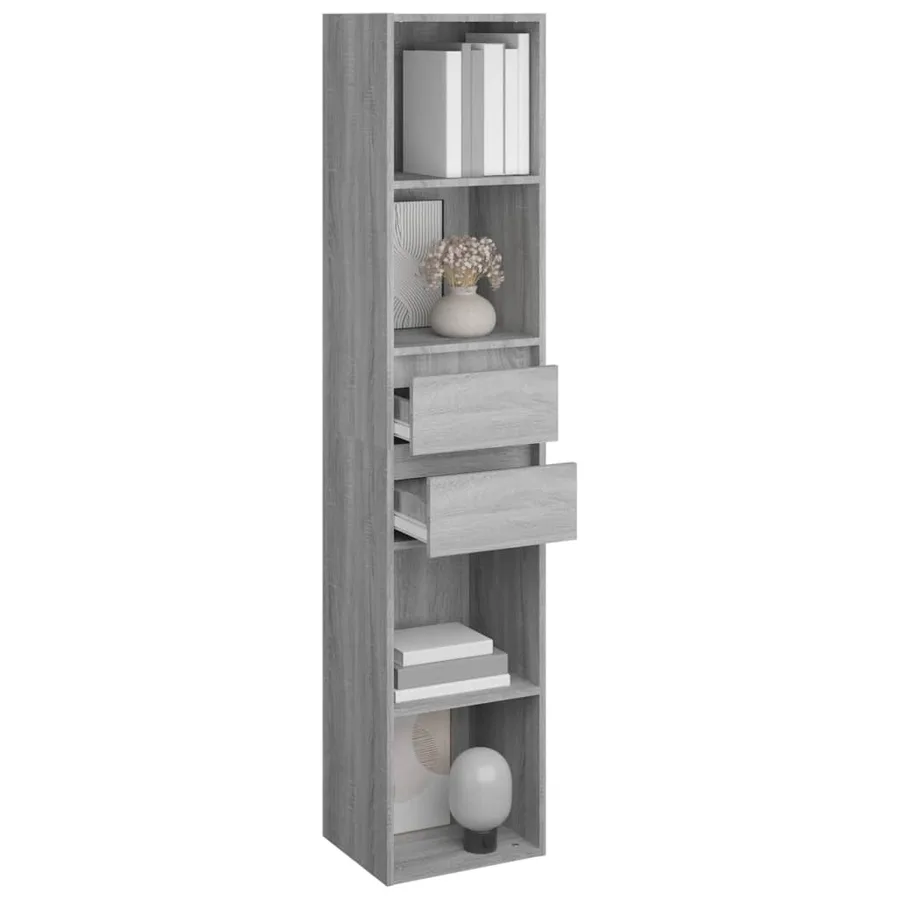 Bibliothèque Sonoma gris 36x30x171 cm Bois d'ingénierie - 6