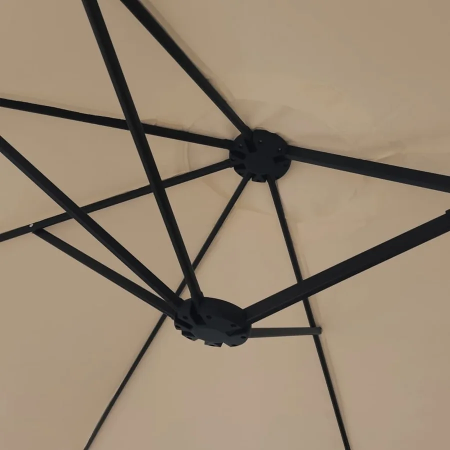 Parasol à double tête taupe 449x265 cm - 6